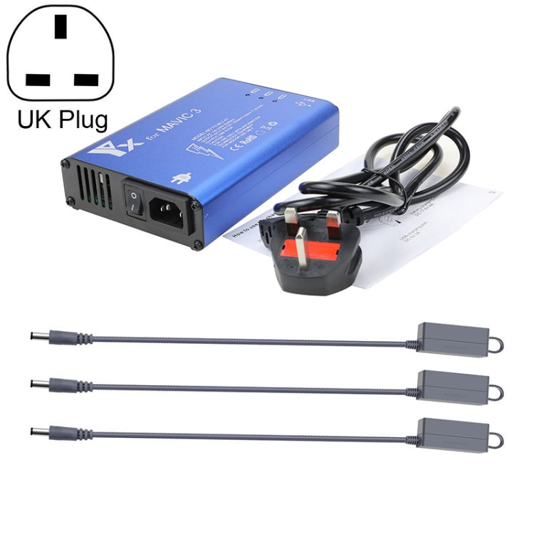 for DJI Mavic 3 YX 1 to 5 Charger With Switch – TPU UK Plug