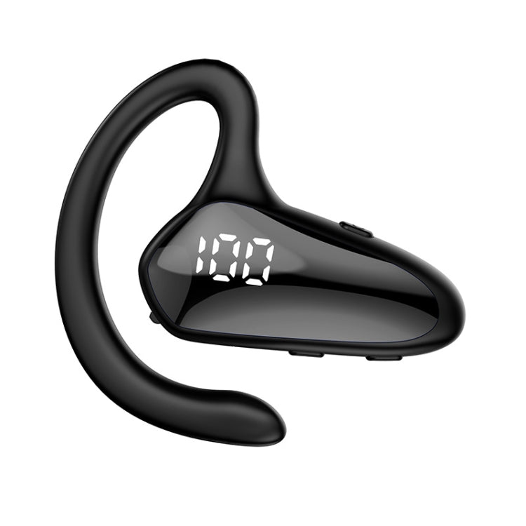 YX02 With Digital Display Hanging Ear Bone Conduction Bluetooth Headset, YX02 Red, YX02 Pink, YX02 Black, YX02 Grey – Waterproof, Bluetooth YX02 Black Black