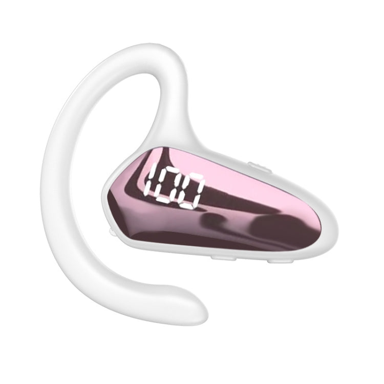 YX02 With Digital Display Hanging Ear Bone Conduction Bluetooth Headset, YX02 Red, YX02 Pink, YX02 Black, YX02 Grey – Waterproof, Bluetooth YX02 Pink Pink