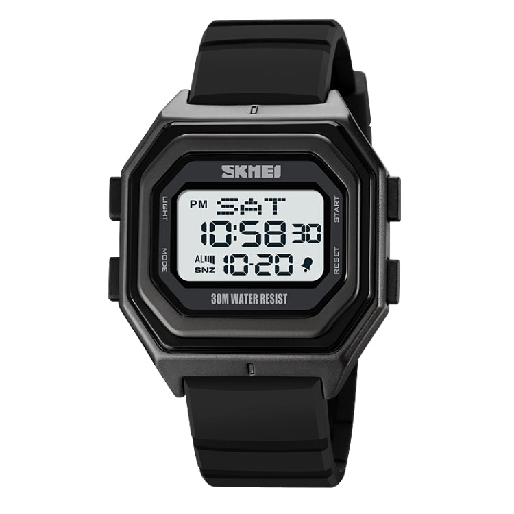 Watch – Silicone (Black) 1875 Silicone Band White Machine