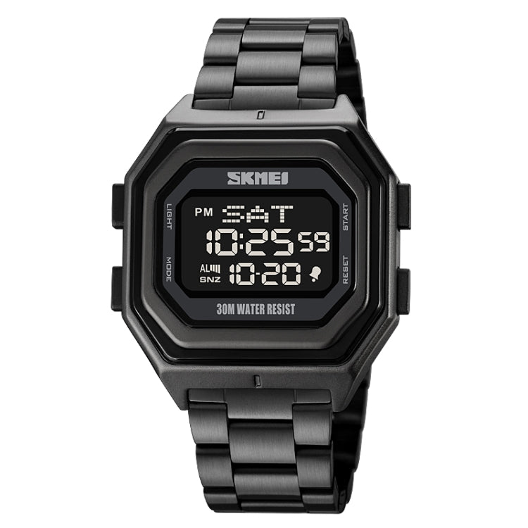 Watch – Silicone (Black) 1875 Steel Band Black Machine