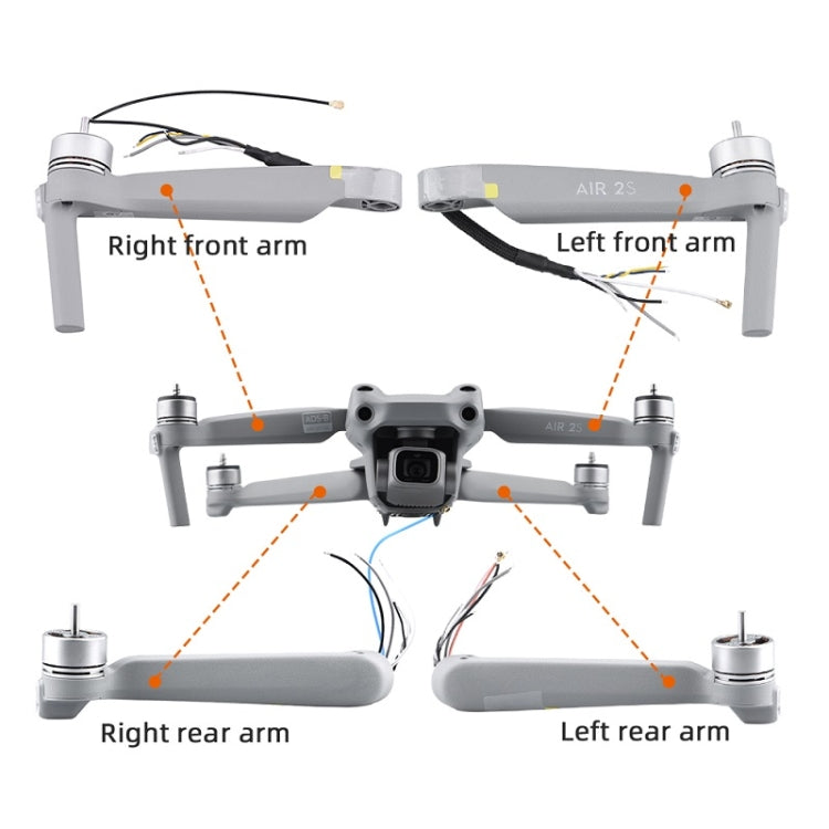 for DJI Mavic Air 2S Left Front Arm Shell Repair Accessories, for Mavic Air 2S Left Front Arm, for Mavic Air 2S Right Front Arm, for Mavic Air 2S Left Rear Arm, for Mavic Air 2S Right Rear Arm – Durable Build, Easy to Use