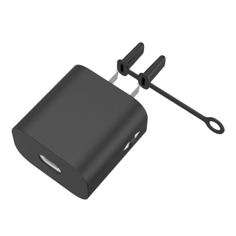 AC01 Charger Silicone Protective Cover, For Apple Series 18W&20W, For Huawei Honor 40W, For Huawei Honor 66W, For Apple 5W For Apple Series 18W&20W Black