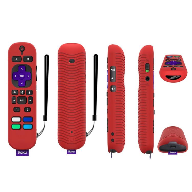 For TCL Roku Voice Remote Pro Y30 Remote Control Shockproof Silicone Protective Case, For TCL Roku Voice Remote Pro(Red), For TCL Roku Voice Remote Pro(Luminous Green), For TCL Roku Voice Remote Pro(Luminous Blue)                                       ... For TCL Roku Voice Remote Pro(Red) Red