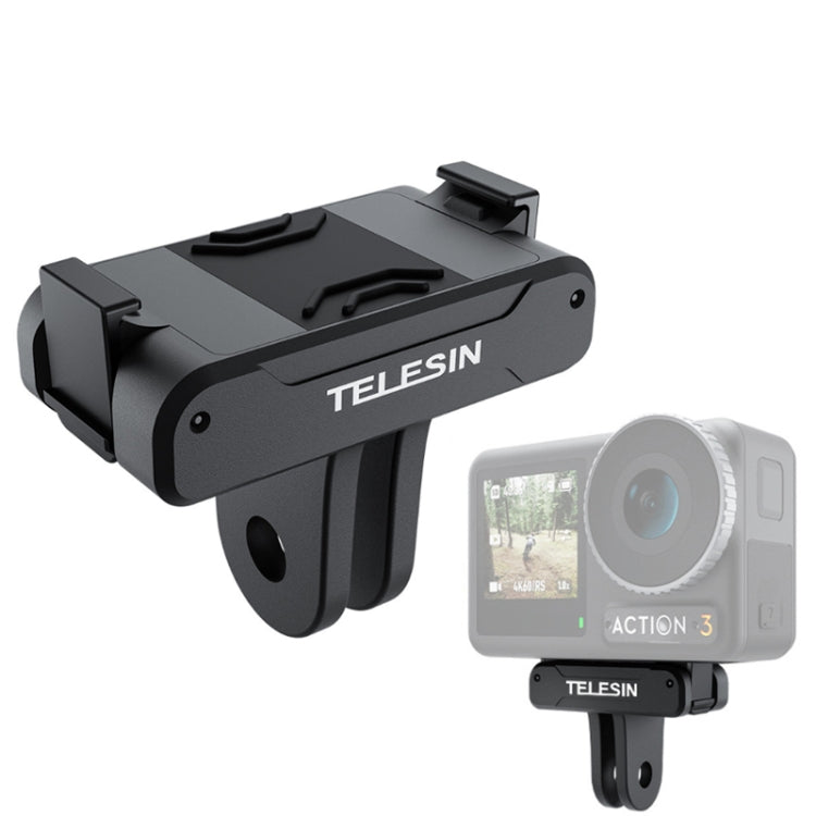 For DJI OSMO Action 3 TELESIN Magnetic Two Claw Adapter Action Camera Accessories, Magnetic Two Claw Adapter Magnetic Two Claw Adapter