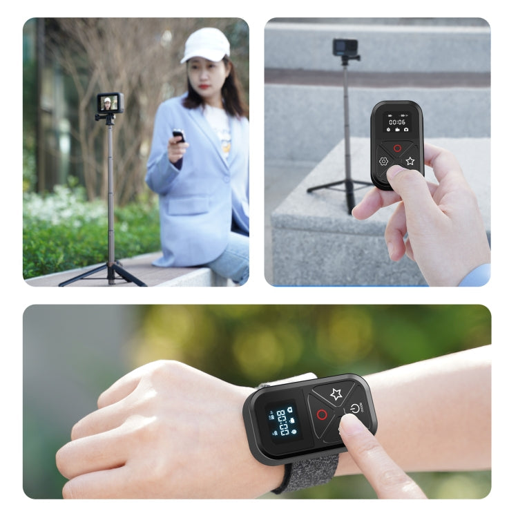 TELESIN T10 80m Bluetooth Remote Control For GoPro Hero11 Black / HERO10 Black / HERO9 Black / HERO8 Black /Max – Waterproof, Bluetooth, TPU, For GoPro