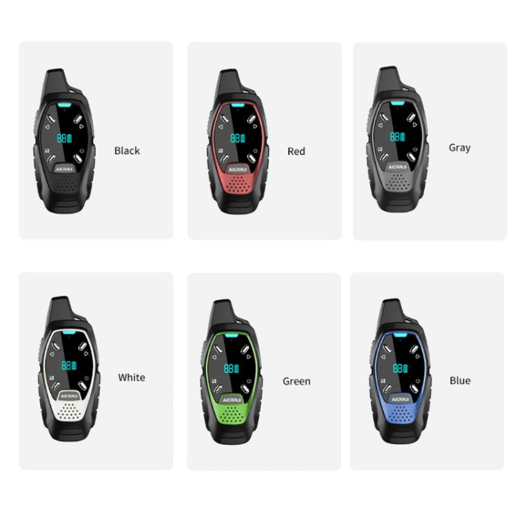LED Display USB Charging Wireless Handheld Small Mini Walkie Talkie, A13 (Black), A13 (White), A13 (Grey), A13 (Red), A13 (Green), A13 (Blue) – Waterproof