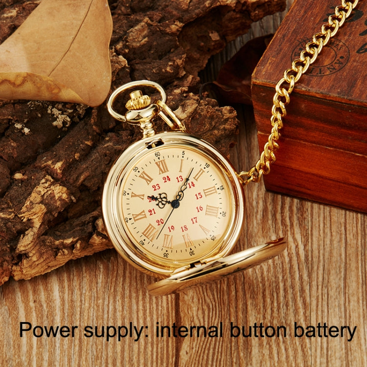 Engraved Vintage Commemorative Quartz Pocket Watch Round Watch, Style:, I Love You (Black), Forever (Gold), Forever (Silver), Forever (Black), Matte Ancient Copper, Grandpa, Husband, Hushand (Silver), Grandson (Black), I Love You (Gold)... – Durable...