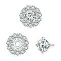 Sterling Silver S925 Round Moissanite Detachable Stud Earrings, MSE010 MSE010