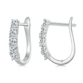 Sterling Silver S925 Moissanite U-Shaped Pattern Earrings, MSE011 MSE011