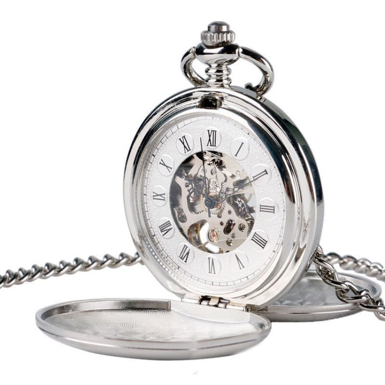 pm240 Classic Double Open Double Face Vintage Manual Mechanical Pocket Watch with Roman Lettering, Black Shell Black Face Gold Movement, Silver Shell Silver Face Silver Movement, Gold Shell Gold Face Movement, Round Opening Gold Shell Gold Face Silver Shell Silver Face Silver Movement Silver Shell Silver Face Silver Movement