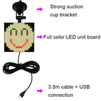 P4-32x32 RGB Full Color Emoticon Picture LED Car Display Wireless Transmission Wifi Custom, P4-32x32 RGB USB
