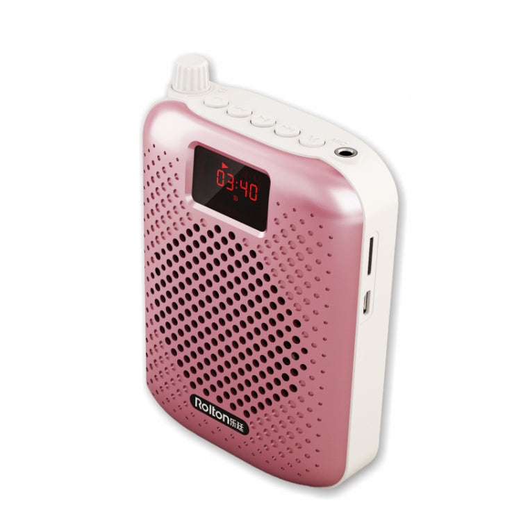 Rolton K500 Bluetooth Audio Speaker Megaphone Voice Amplifier Support FM TF Recording, K500 K500 Rose Gold