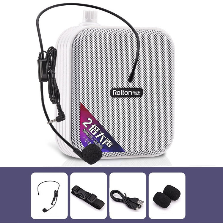 Rolton K600 7.4V Bluetooth Audio Speaker Megaphone Voice Amplifier Without Transmitter, Without Transmitter Without Transmitter White