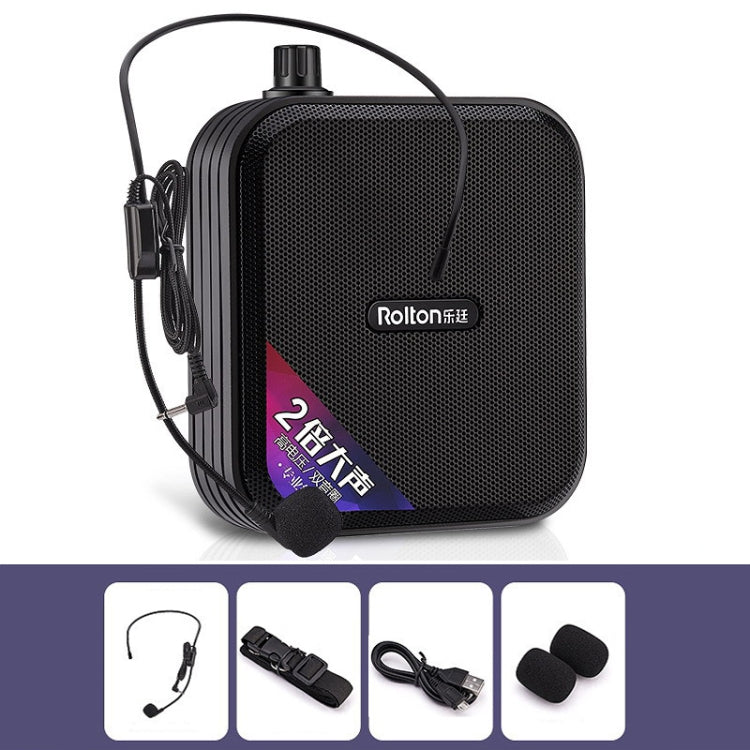 Rolton K600 7.4V Bluetooth Audio Speaker Megaphone Voice Amplifier Without Transmitter, Without Transmitter – Bluetooth, TPU Without Transmitter Black