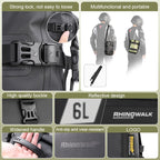 Rhinowalk MT2206 6L Waterproof Motorcycle Bumper Bag Outdoor Riding Bag, 6L(Black), 6L(Green)