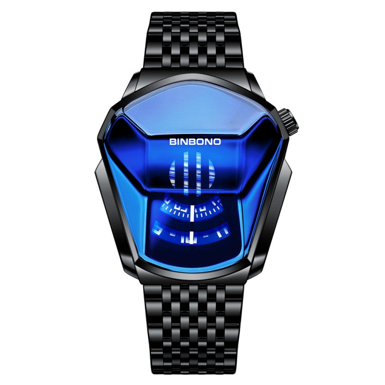 BINBOND Locomotive Concept Steel Belt Watch Men Live Black Technology Watch, Steel Belt Full Gold-Blue Face, Steel Belt Full Gold Gold Face, Steel Belt Black Stee Blue Face, Steel Belt White Steel Blue Face, Steel Belt White Steel White Face... Steel Belt Black Stee Blue Face Black Stee Blue Face