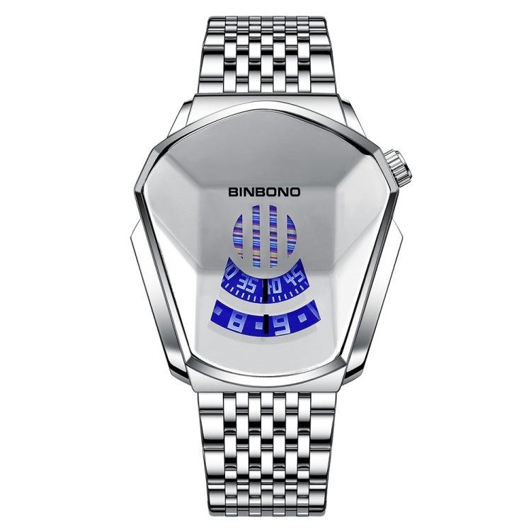 BINBOND Locomotive Concept Steel Belt Watch Men Live Black Technology Watch, Steel Belt Full Gold-Blue Face, Steel Belt Full Gold Gold Face, Steel Belt Black Stee Blue Face, Steel Belt White Steel Blue Face, Steel Belt White Steel White Face...