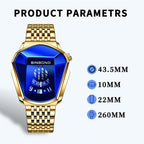 BINBOND Locomotive Concept Steel Belt Watch Men Live Black Technology Watch, Steel Belt Full Gold-Blue Face, Steel Belt Full Gold Gold Face, Steel Belt Black Stee Blue Face, Steel Belt White Steel Blue Face, Steel Belt White Steel White Face...