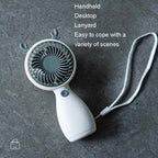 2pcs MLS6035 USB Mini Charging With Lanyard Small Fan, Style Random Delivery, MLS6035 Yellow, MLS6035 Green