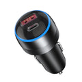 IBD355-1UC 18W+45W Smart Car Charger Dual-port Metal Phone Fast Charger, 63W 63W