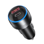 IBD355-1UC 18W+45W Smart Car Charger Dual-port Metal Phone Fast Charger, 63W 63W