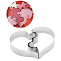 Left Heart+Right Heart Love Puzzle Biscuit Mold, Heart Shape Heart Shape