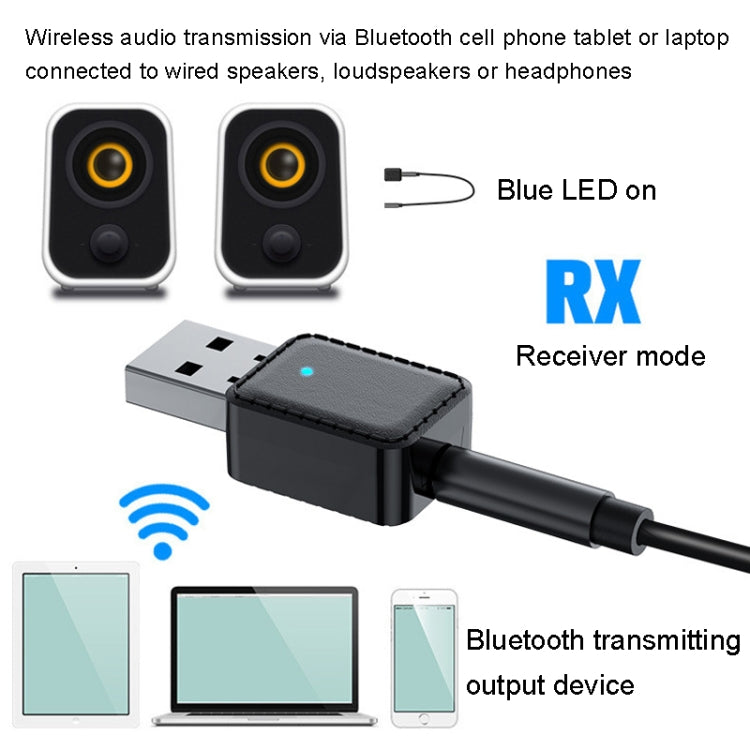 RX-TX-413 Adapter – USB Bluetooth Receiving Launch 2 In 1 Adapter, RX-TX-413 Black,...