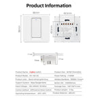 Tuya ZigBee Smart Single-fire Zero-fire Sharing Switch Phone Control Voice Panel EU Plug, Spec:, 1 Button, 2 Buttons, 3 Buttons