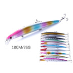 HENGJIA MI101 18cm 26g Long-distance Casting Sea Fishing Fake Lures Minnow Baits, MI101 (6), MI101 (8), MI101 (9), MI101 (10), MI101 (5), MI101 (1), MI101 (2), MI101 (3), MI101 (10 Colors)