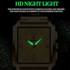 BINBOND B4143 Rectangular Outdoor Men Waterproof Quartz Watches