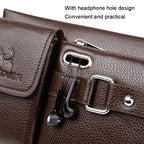 WEIXIER 8117 Men Sports Waist Bag Multi-Function Outdoor PU Bag, 8117 Brown, 8117 Black – Durable Build, Easy to Use