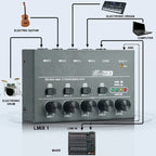 With Single Channel Stereo Switching Mini Signal Hybrid Small Audio, 4 Way mixer, 8 Way Mixer