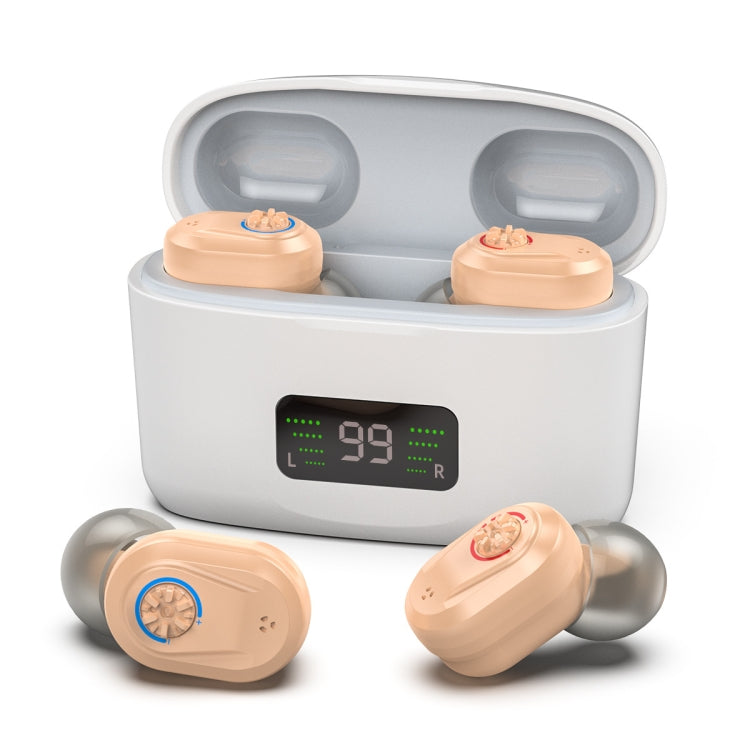 Z-127D In-ear Sound Amplifier Digital Display Hearing Aid Earphone, black, White, Complexion, Red and Blue Complexion