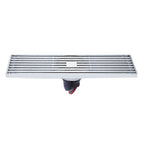 8x30cm Extended Full Copper Strip Floor Drain, Style:, K8034 Chrome Plated+Black Straight Row, K8034 Chrome Plated+Copper Self Seal, K8034 Chrome Plated+5.5 Deep Water Seal, K8034 Chrome Plated+Magnetic Suspension, K8035 Nickel Brushes+Black Straight R... K8034 Chrome Plated+Black Straight Row