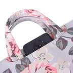H40-B01 White Rose Pattern Laptop Case Bag Computer Liner Bag With Handle, 12 Inch, 13 Inch, 14 Inch, 15 Inch – Waterproof, Wear-resistant, Ultra-thin