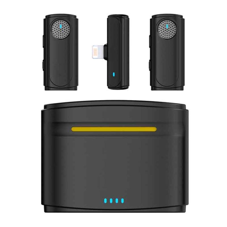 J20 One-two Wireless Lavalier Microphone Audio Video Recording ,Spec:, 8 Pin Interface 8 Pin Interface