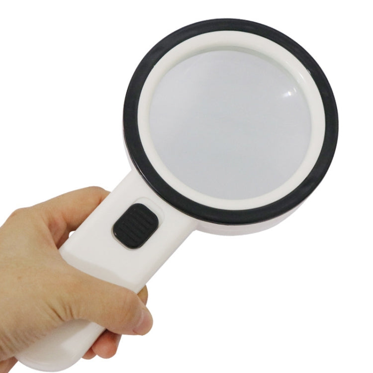 JHS407 30X Handheld HD Magnifier With LED Light, 80mm 30X 80mm 30X