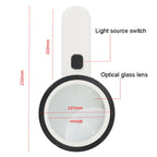 JHS407 30X Handheld HD Magnifier With LED Light, 80mm 30X
