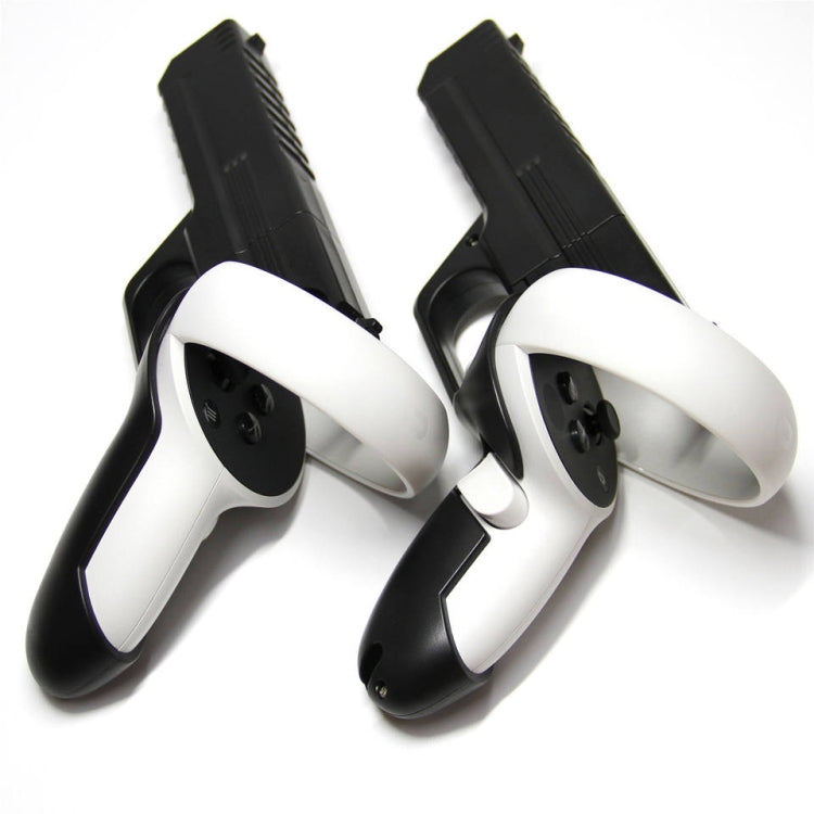 For Meta Quest 2 VR Controller 1pair Sturdy Shooting Handle Holder, Black Black