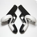 For Meta Quest 2 VR Controller 1pair Sturdy Shooting Handle Holder, Black