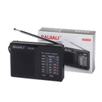 BAIJIALI BJL228 Retro Portable Two Band FM AM Radio Built-in Speaker, BJL228 White, BJL228 Black