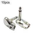 10pcs 6.35mm Right Angle Guitar Plug Audio Microphone Amplifier Connector, Mono, Binaural Mono