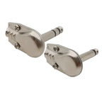 10pcs 6.35mm Right Angle Guitar Plug Audio Microphone Amplifier Connector, Mono, Binaural