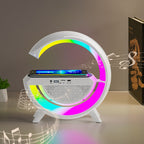 Smart Wireless Charging Ambient Light Bluetooth Speaker, DH001 (White) DH001 (White)