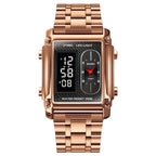 Watch – Leather (Gold) Steel Belt (Rose Gold)