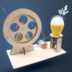 DIY Wooden Science Experiment Hand Generator Puzzle Toy, Hand Generator
