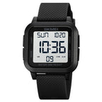 Watch – 1894 Square Sports Waterproof Student Simple Multifunctional Luminous... 1894 Black White Machine
