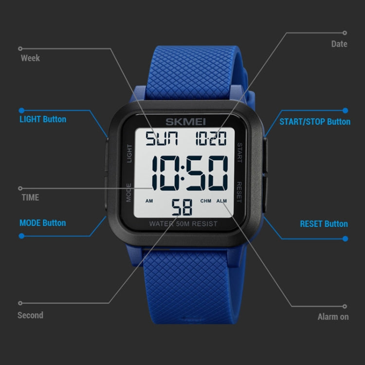 Watch – 1894 Square Sports Waterproof Student Simple Multifunctional Luminous...