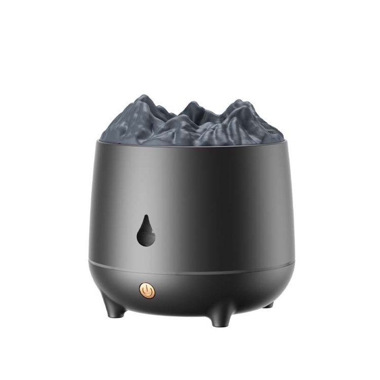 HS01 Simulation Flame Humidifier Home Aromatherapy Machine With Night Light, Simulation Flame (White), Simulation Flame (Black) – Durable Build, Easy to Use Simulation Flame (Black) Black